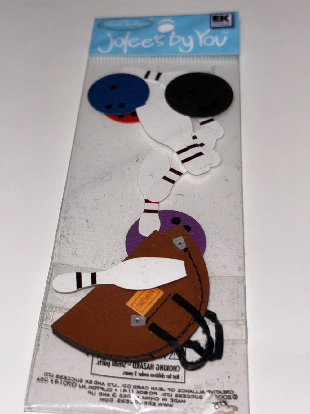 JOLEES BY YOU Bowling Embellishments Bowling pins ball and bowling bag die cuts